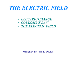the electric fields of point charges