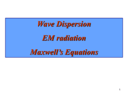 Waves EM Maxwell Eqn