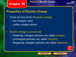 Section 3 The Electric Field