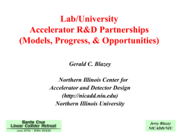 Lab/University Accelerator R&D Partnerships