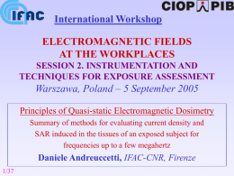 Electromagnetic dosimetry
