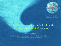 The influence of the magnetic field on the chemical reaction kinetic