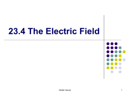 23.4 The Electric Field