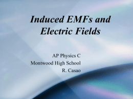 Induced EMFs and Electric Fields