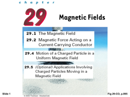 The direction of the magnetic field B at any location