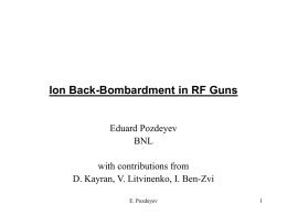 Ion Bombardment in RF Guns: Analytical Approach