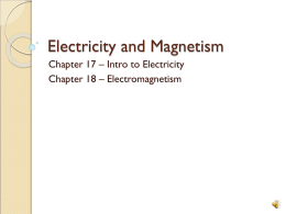 Electricity and Magnetism1