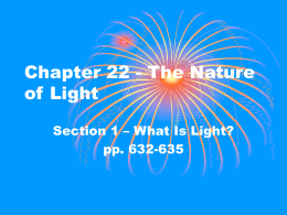 Chapter 3 - The Nature of Light