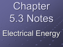 5.3 Electrical Energy Notes