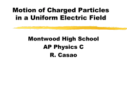 Motion of Charged Particles in a Uniform Electric Field