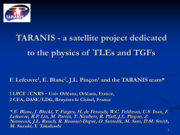 "TARANIS - a Satellite Project dedicated to the Physics of TLEs and