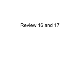Review 16 and 17