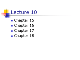 Lecture 10 review