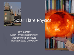 Physics Of Solar Flares - Sternberg Astronomical Institute