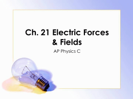 Ch. 21 ElectricForcesFields