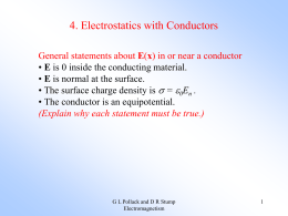 Chapter 4. Electrostatics and Conductors