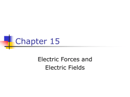 Electric Fields and Forces PowerPoint