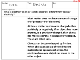 Page 93 Static electricity is the buildup of electric charge on an
