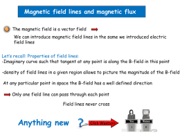 Magnetic field lines and flux