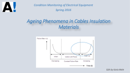 Ageing phenomena in cables insulation materials