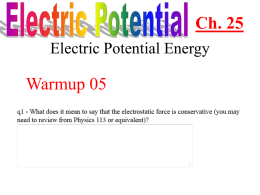 electric potential V