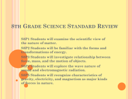 8th Grade Science Standard Review