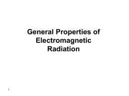 General Properties of Electromagnetic Radiation