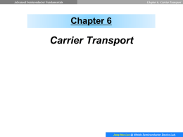 Carrier Transport Chapter 6