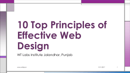 10 Top Principles of Effective Web Design