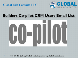 Builders Co-pilot CRM Users Email List  