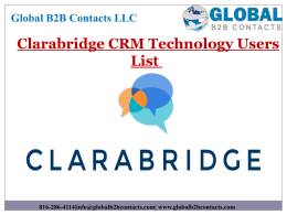 Clarabridge CRM Technology Users List  