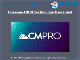 Consona CRM Technology Users List