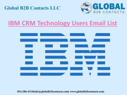 IBM CRM Technology Users Email List