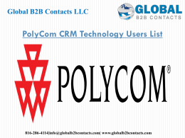 PolyCom CRM Technology Users List
