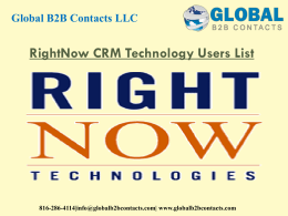 RightNow CRM Technology Users List 