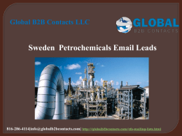 Sweden  Petrochemicals Email Leads