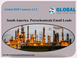South America  Petrochemicals Email Leads