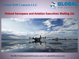 Finland Aerospace and Aviation Executives Mailing List