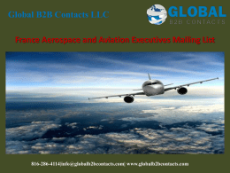 France Aerospace and Aviation Executives Mailing List