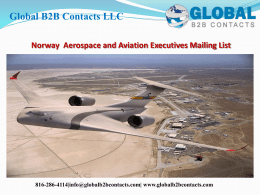 Norway  Aerospace and Aviation Executives Mailing List