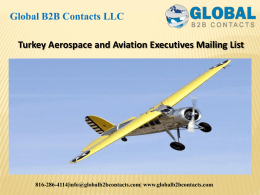 Turkey Aerospace and Aviation Executives Mailing List