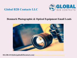 Denmark Photographic & Optical Equipment Email Leads