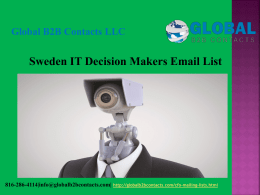 Sweden IT Decision Makers Email List