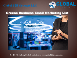 Greece Business Email Marketing List