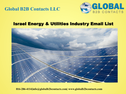 Israel Energy & Utilities Industry Email List