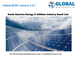 South America Energy & Utilities Industry Email List