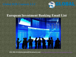 European Investment Banking Email List