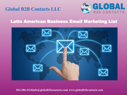 Latin American Business Email Marketing List