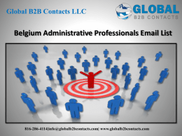 Belgium Administrative Professionals Email List