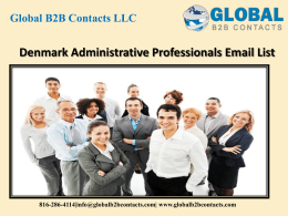 Denmark Administrative Professionals Email List